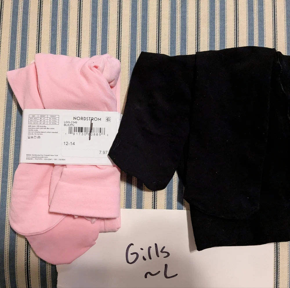 2 For $5! HUGE LOT of 10 Pairs New Kid's Tights from Nordstrom